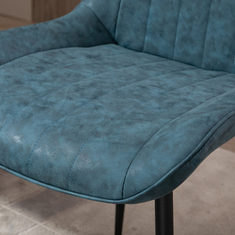 Chaise d'appoint rembourré, Bleu