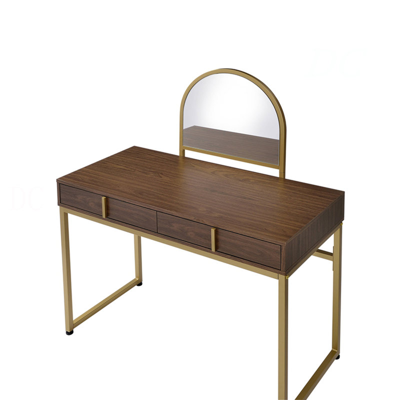 Bureau de meuble-lavabo avec miroir et plateau à bijoux Coleen