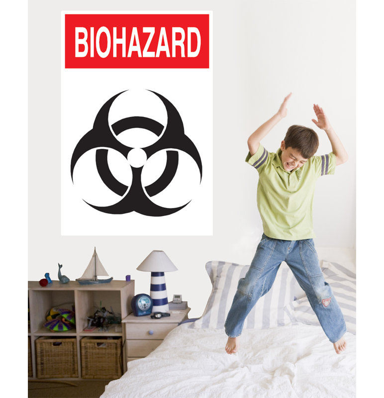 Décalcomanie murale signe biologique, 48" H x 32.5" W