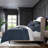Shay Solid Dark Denim Cotton Comforter Set  8 Piece-109897515