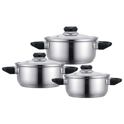 6 - Piece Stainless Steel Cookware Set