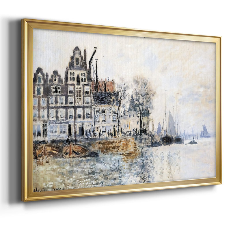 View of Amsterdam, 1874, toile tendue avec châssis, H 14 po x l 20 po x P 1,5 po, Or