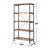 5-Shelf Bookcase In Antique Nutmeg And Black-1538375445