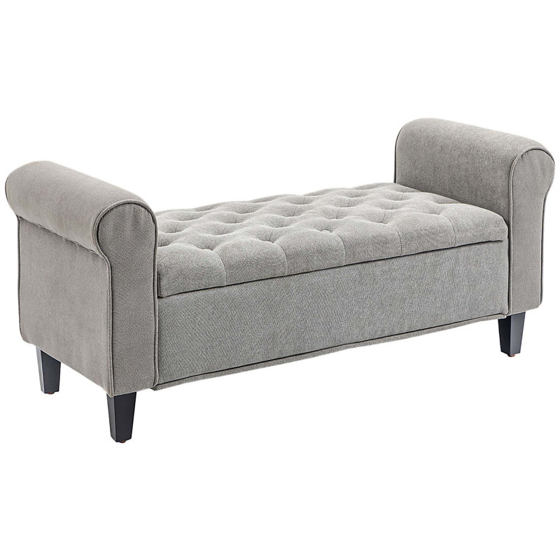 Banc ottoman de rangement de 50 pouces, Grey