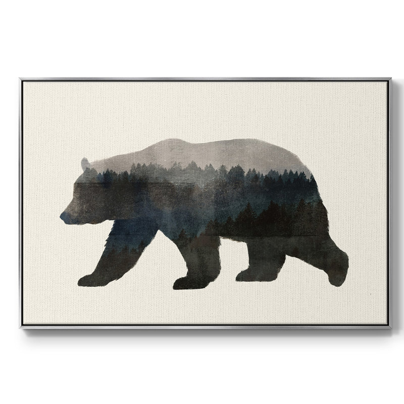 " The Wilderness II ", Silver Framed Canvas, 25" H x 37" W x 2" D