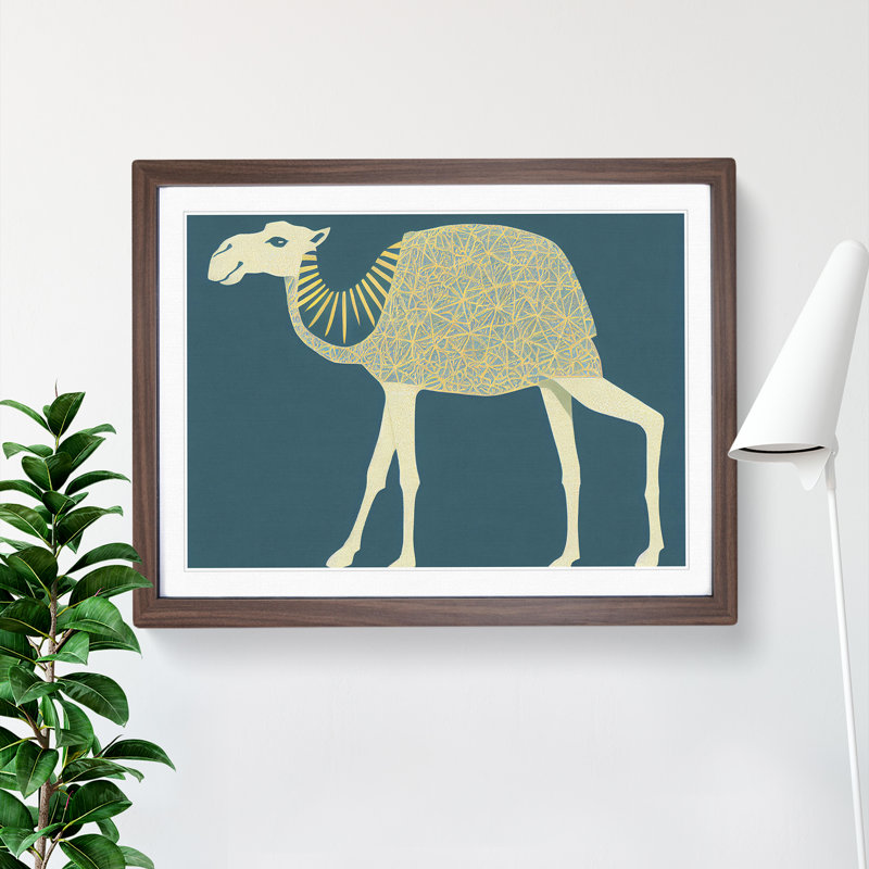 Ultimate Camel - Framed Print, 25cm H x 34cm W x 2cm D, Walnut Framed