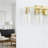 Brushed Gold Vanity Lights For Bathroom, 4-Light Wall Sconce Fixture With Clear Glass Shades, Modern Farmhouse Brass Lighting For Mirror, Living Room, Bedroom, And Hallway-2016997687-2016997675-2016997685