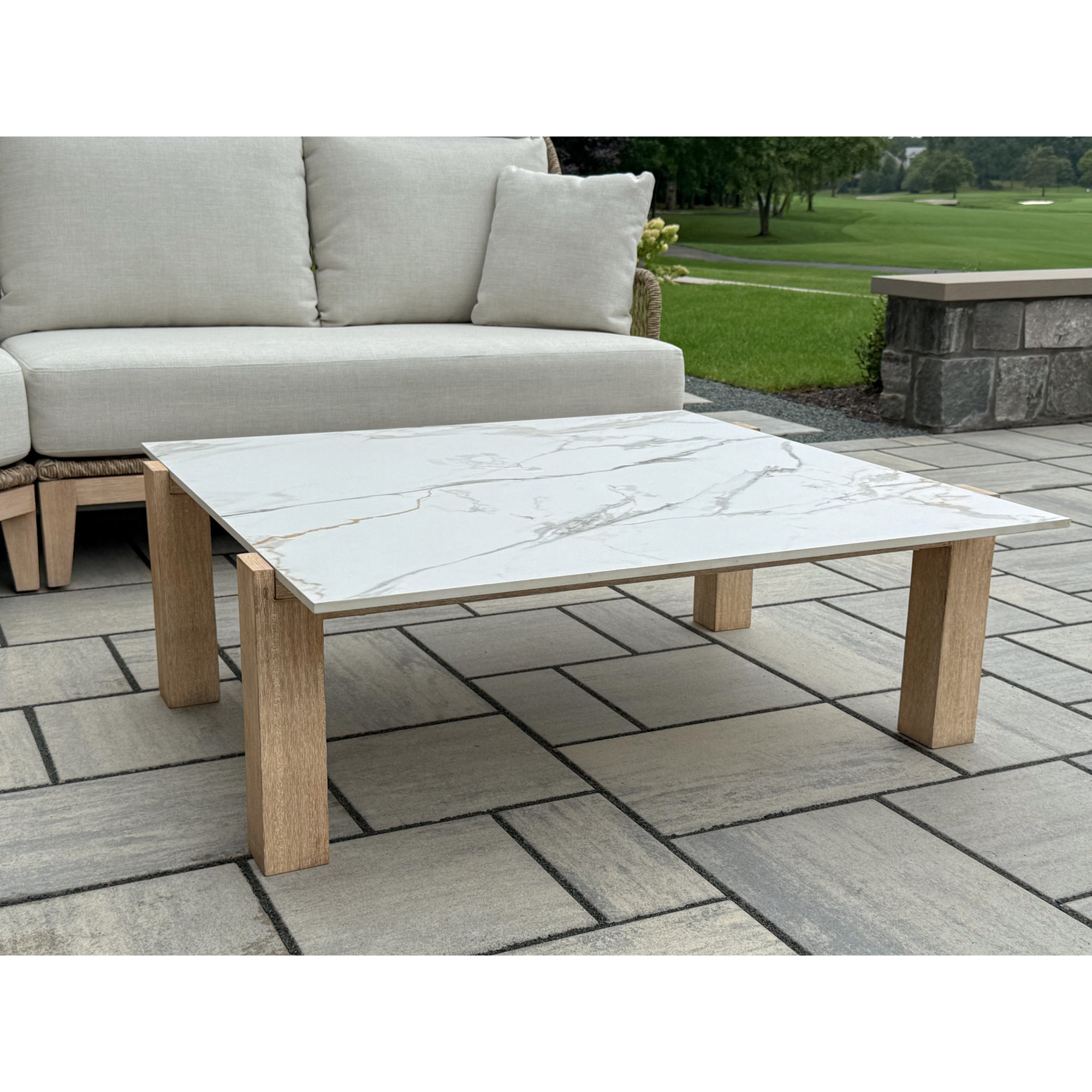 Antique Wash & Sintered Stone Coffee Table