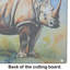 Rhinoceros Glass Cutting Board Large