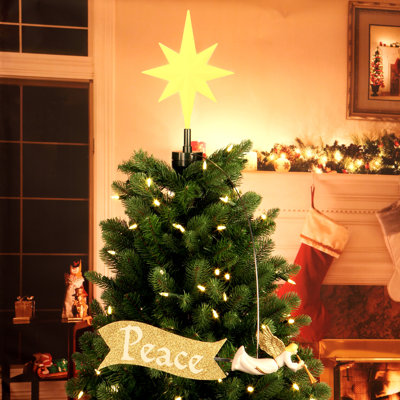 Décoration pour sommet de sapin ange avec bannière