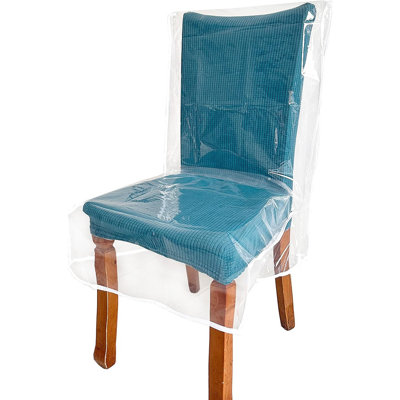 Housses de chaises de salle à manger - transparentes - ensemble de 2, protecteurs de siège en plastique, imperméables et transparents