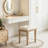 Solid Wood Accent Stool-2108300055