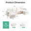 Ensemble de canapé modulaire: Très grand canapé sans cadre en forme de U avec repose-pieds, aucun assemblage requis-35002625-230319766
