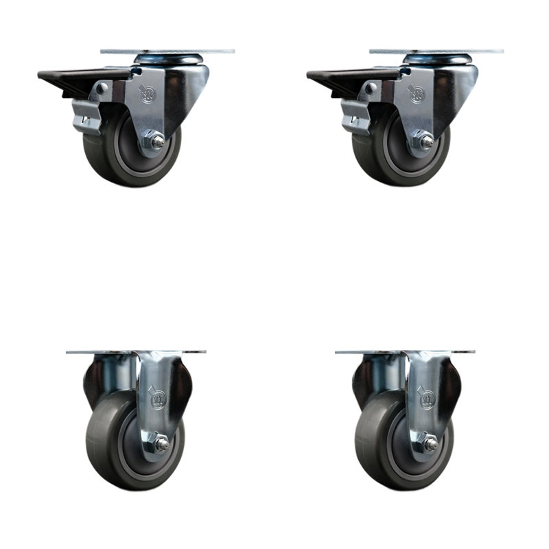 Polyurethane Caster, Gray