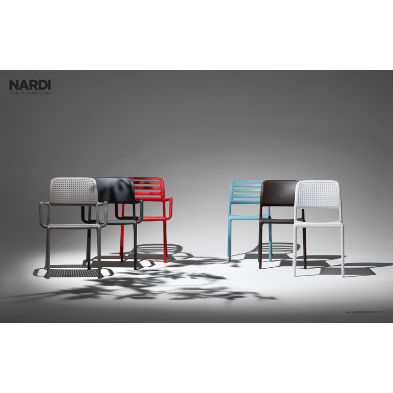Geertruidenberg Stacking Patio Dining Armchair with Cushion, Caffe