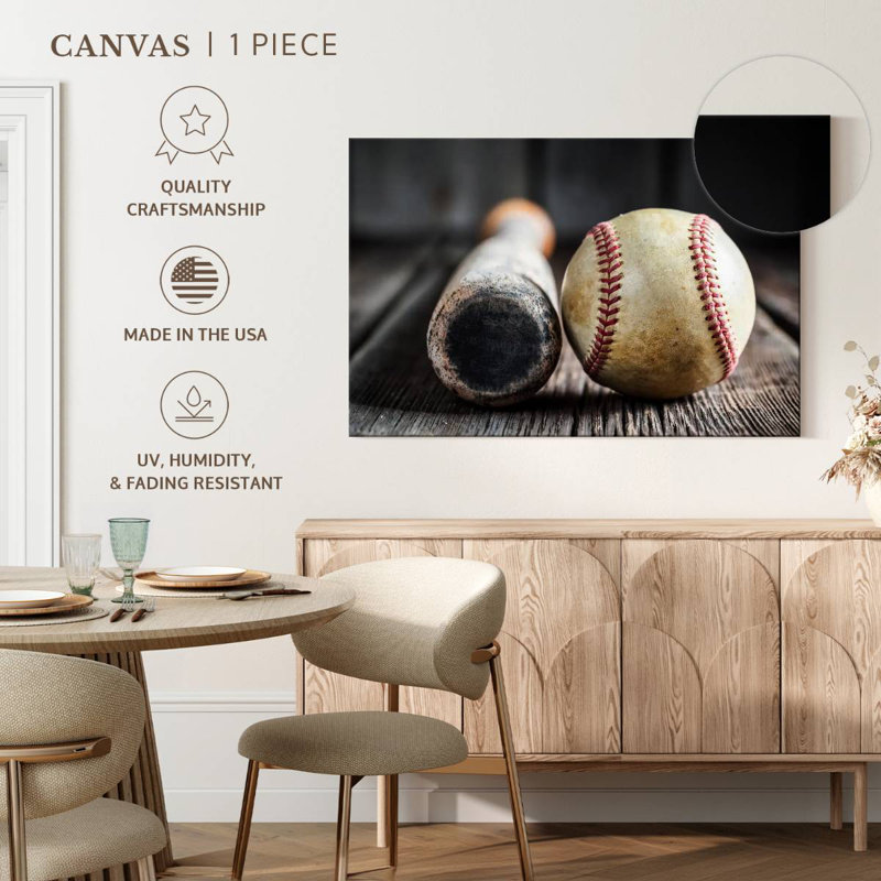 Sireci Bat And Baseball, 34" H x 51" W