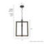 Luminaire suspendu géométrique à 1 lumière Woodburn-74777762