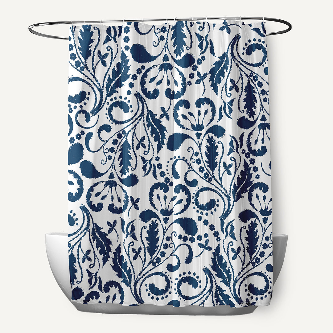 Rushford Floral Shower Curtain Alcott Hill® 