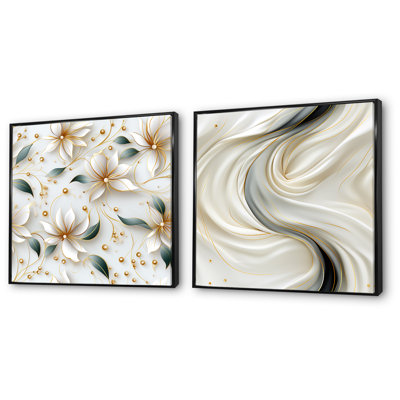 Rooney - ensemble de 2 reproductions d'art sur toile florales