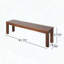 Banc à lattes rustique en bois d'acacia (ensemble de 2)