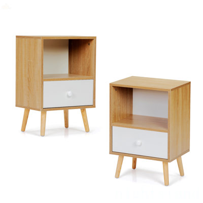 Ensemble de 2 tables de chevet Mid-Century