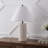 Kelsey 22.50" Modern Minimalist Travertine Column LED Table Lamp