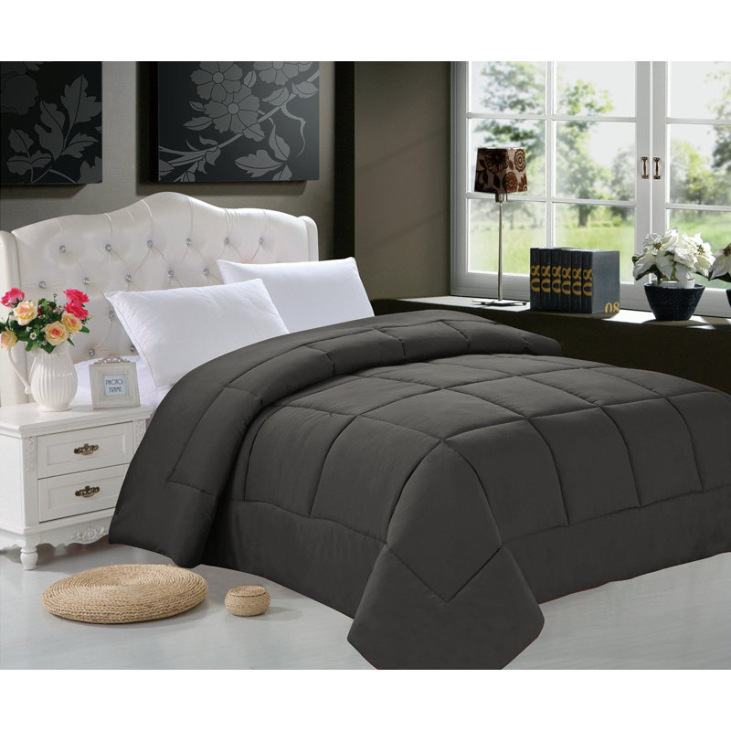 Édredon en duvet synthétique toutes saisons, Simple / Simple TG, gris