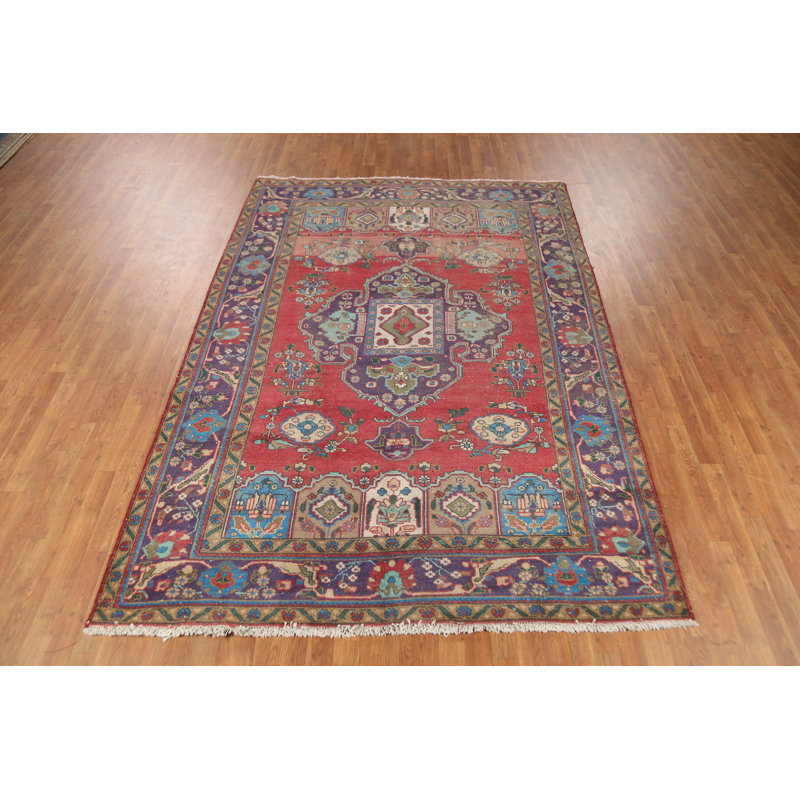 Tapis traditionnel en laine fait à la main 7 x 10