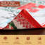 Maison d'Hermine, ensemble de 4 napperons de Noël champêtres 100 % coton - 33 x 48 cm