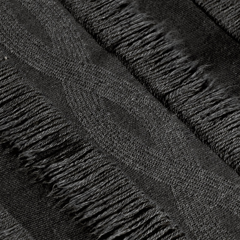 Housse de coussin carrée, Noir, H 18 po x l 18 po