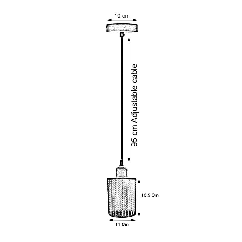 Henrie 1 - Light Drum Pendant, Black