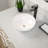 13" L x 13" W White Circular Ceramic Bathroom Sink Vessel Sink