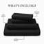 Ensemble de draps en bambou ultra doux - ensemble de 4 pièces - infroissable - feuilles de refroidissement avec poches profondes-612286709-612286665