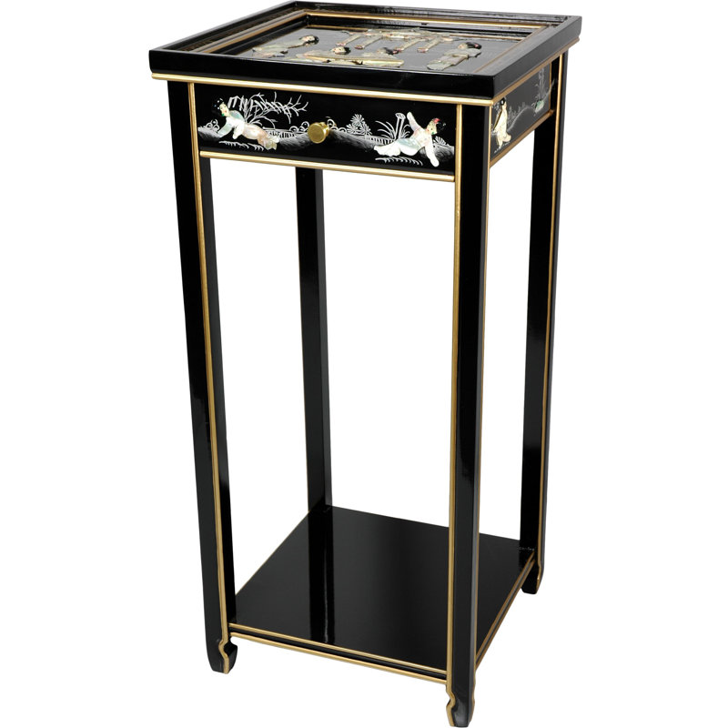 Oriental Multi-Tiered Plant Stand, Black