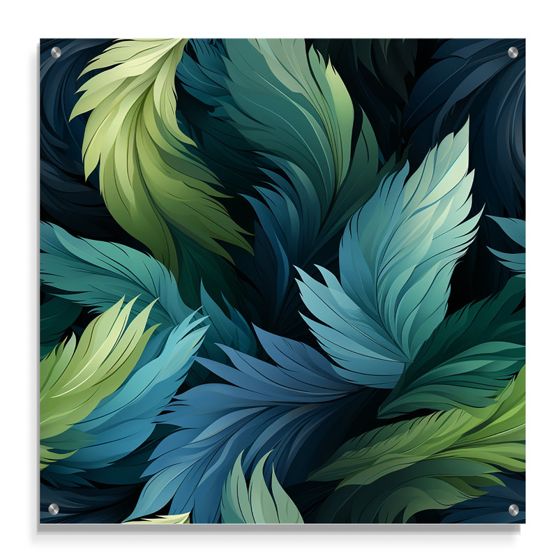 Theon - Art mural abstrait en acrylique, H 30 po x l 30 po