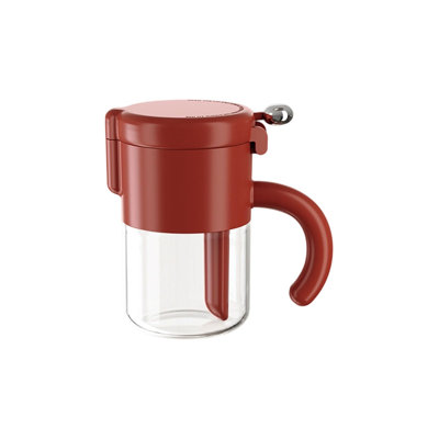 Contenant à épices en verre avec condiments en verre avec cuillère de rangement assaisonnée et étanche