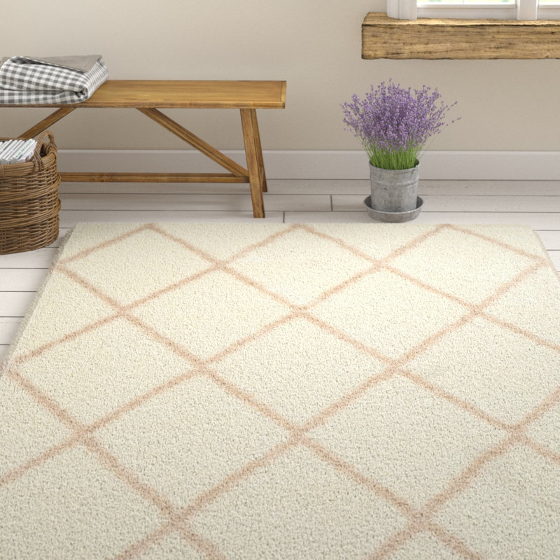 Amhold Shag Performance Geometric Rug, Rectangle 8'6" x 12'