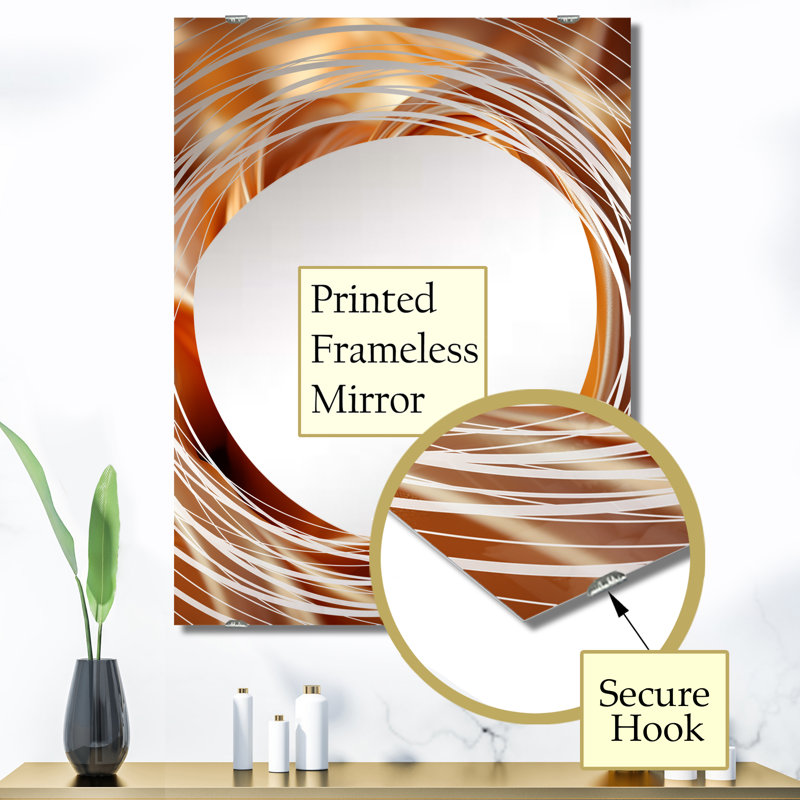 Paigton - Miroir mural à spirales abstraites, 40 po x 30 po