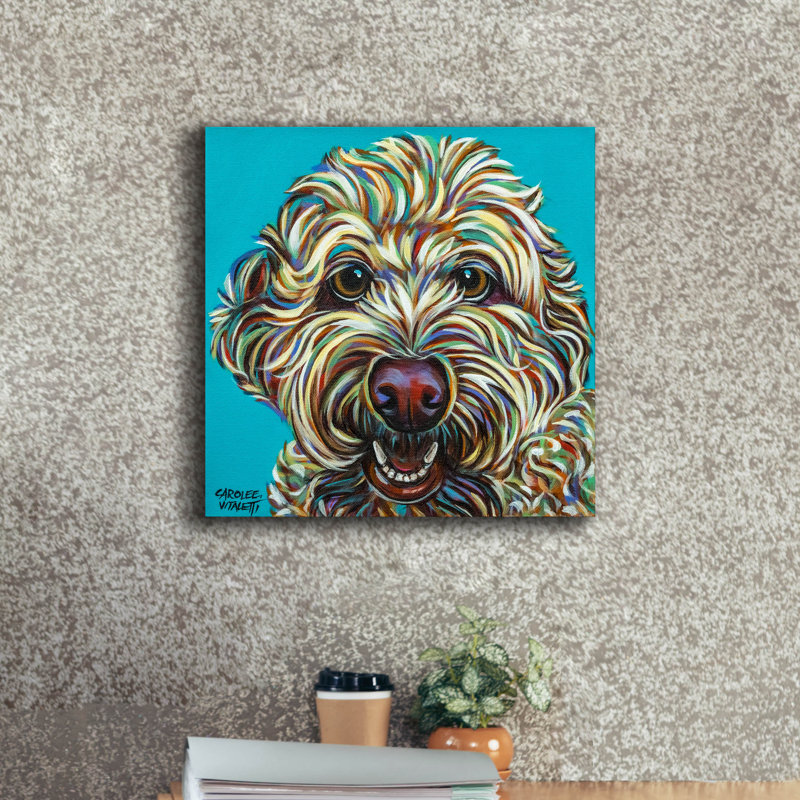 «Kaleidoscope Dog 4» par Carolee Vitaletti, H 18 po x l 18 po x P 0,75 po