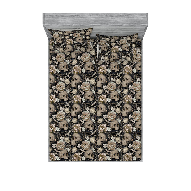 Drap-housse et taie décorative Ambesonne, Ensemble de draps très grand californien avec 2 t