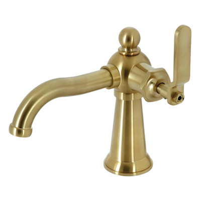Kingston Brass Knight Single-Handle 1-Hole Deck Mount Bathroom Faucet with Push Pop-Up