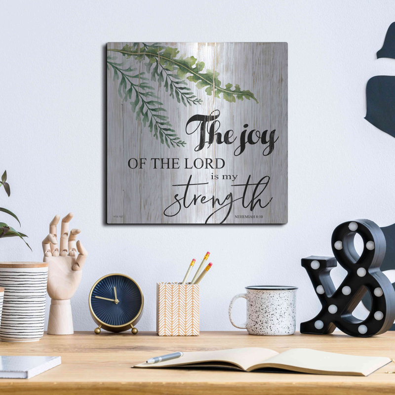 12" x 12" Gray Metal Wall Art with Inspirational Quote