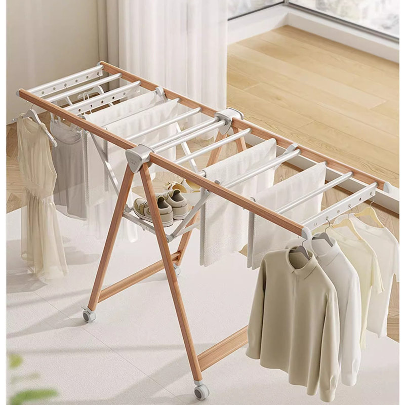 Séchoir à vêtements pliable et mobile pour l'intérieur