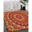 Tapis 100% orange à motif lavable à la machine 2989-67754076