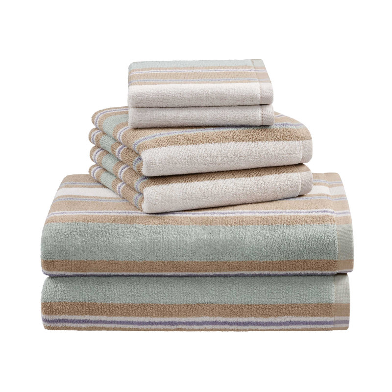 Martex Arcadia Gaea 6 Piece Towel Set, Multi Striped