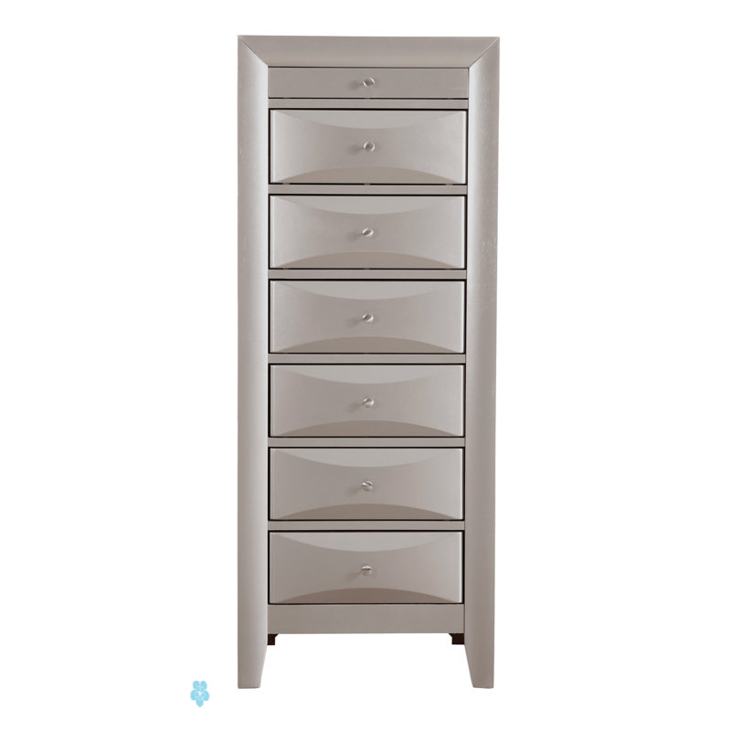 Commode pour femme 7 tiroirs Marilla G1503-LC, Champagne