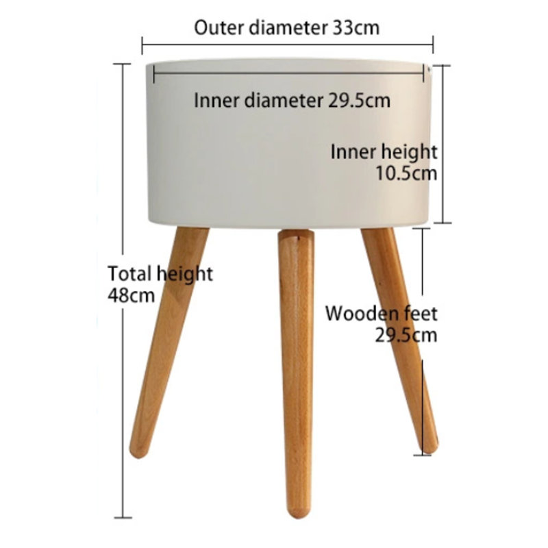 Wood Plant Pot