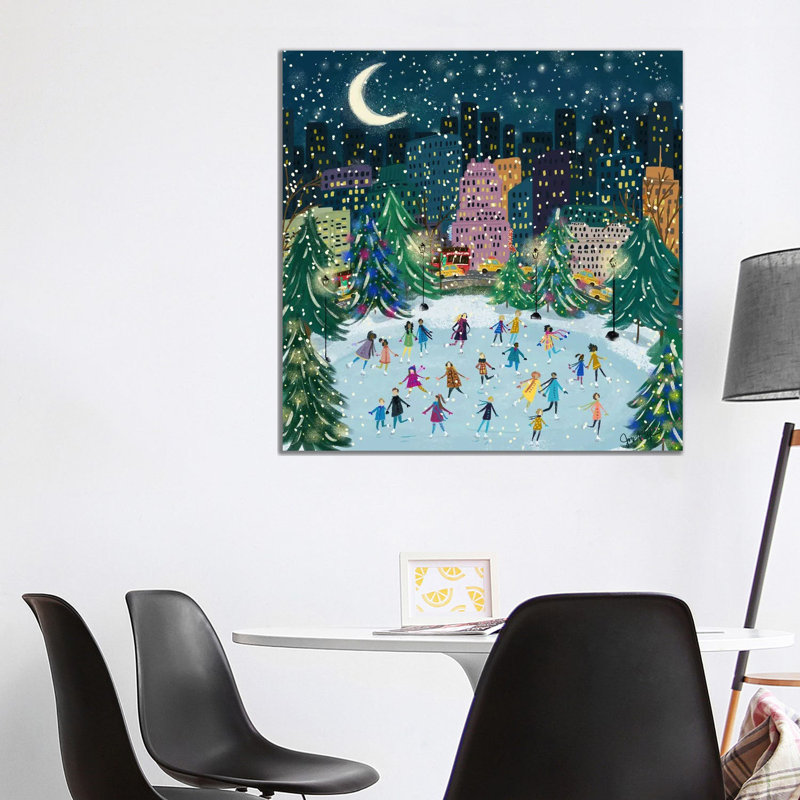 «Skating In The Park», reproduction d'art sur toile encadrée, H 37 po x l 37 po, Toile tendue, Ne s’applique pas