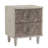 18”W Nightstand with 2 Drawers, Hand-Carved Vintage Design