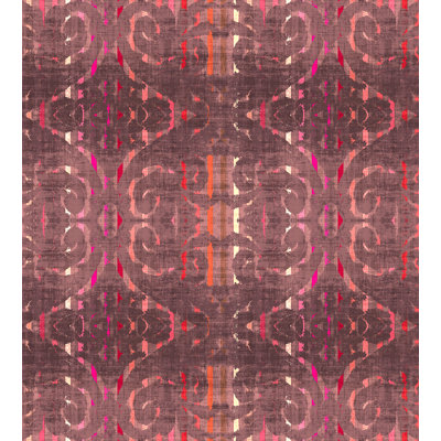 Palace Damask and Striped Metallic Wallpaper